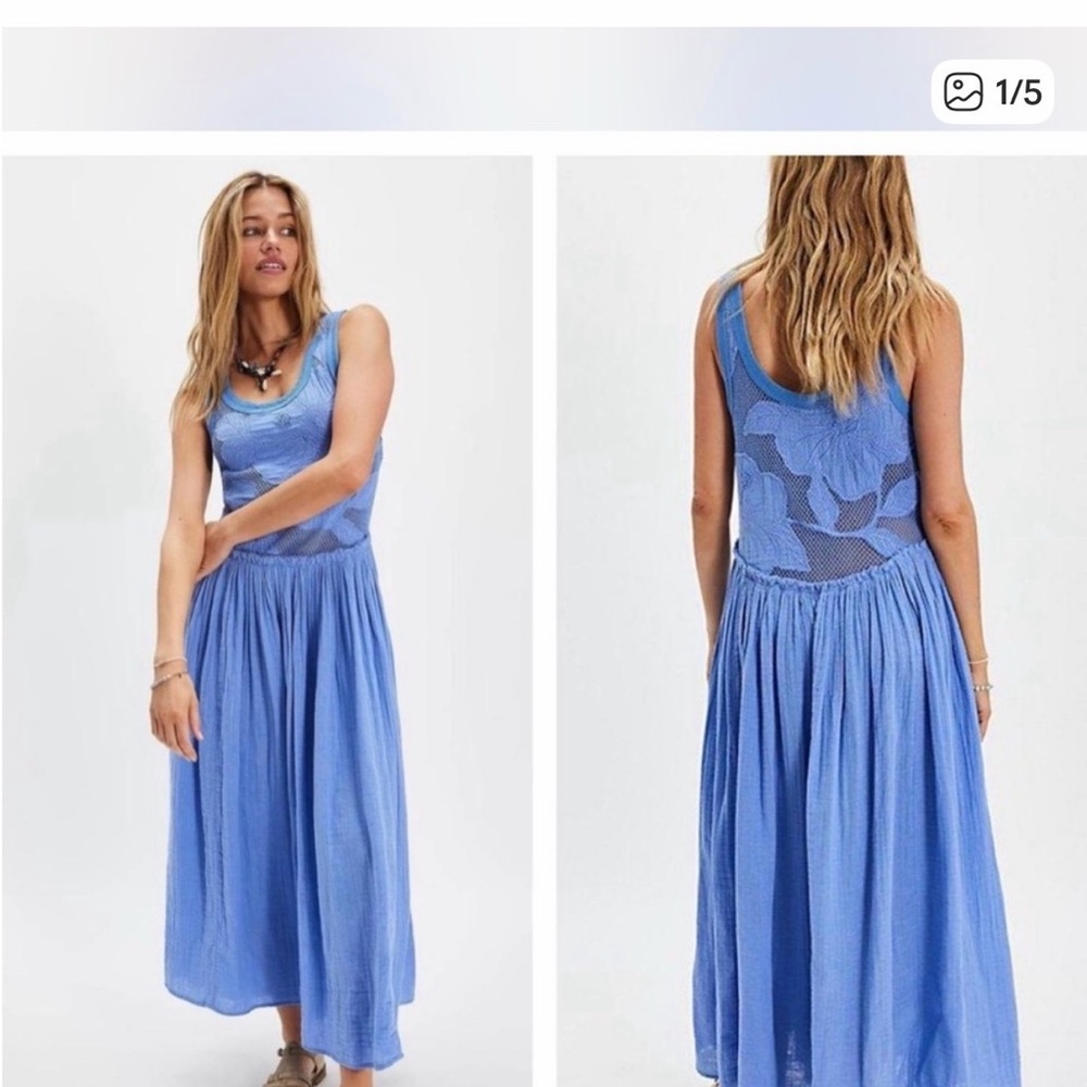 Free People Blue Maxi Dress